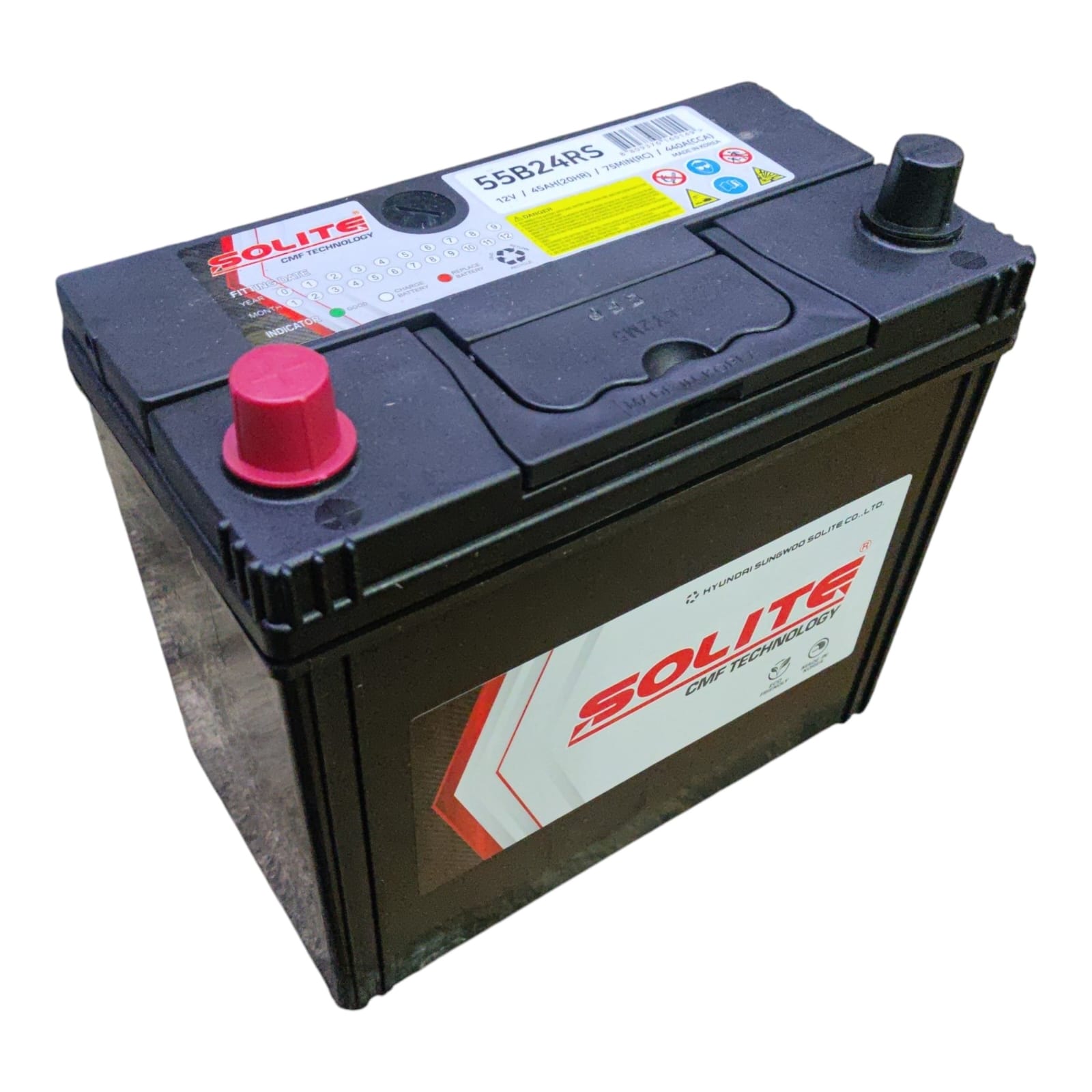 BATERIA 45AH NS60RS CCA 400 (+ -) SOLITE