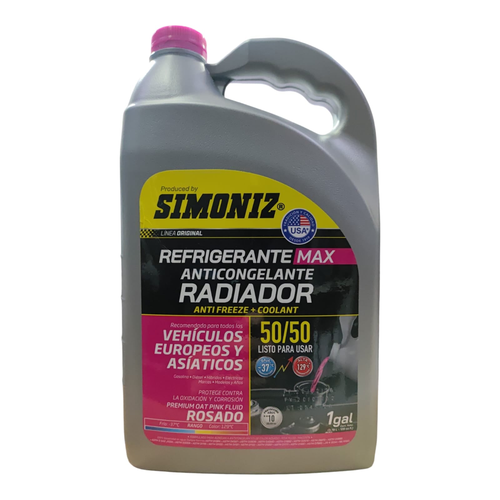 Refrigerante + Anticongelante SIMONIZ MAX 50/50 Rosado 3,78L