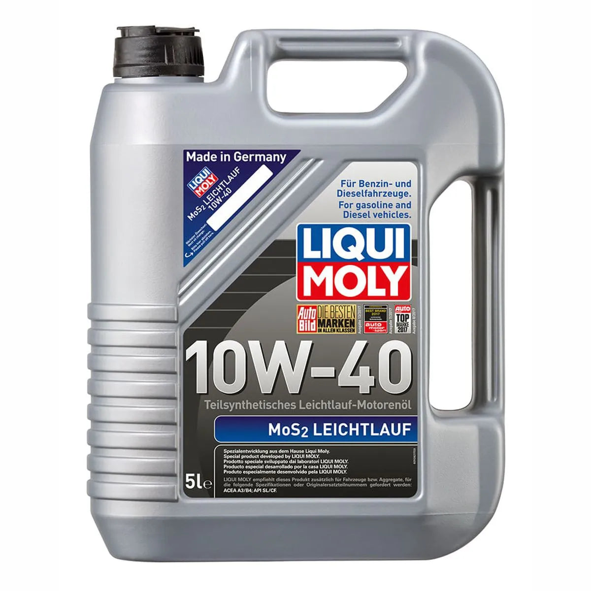 Aceite Para Motor Liqui Moly 10W40 MoS2 Leichtlauf 5 Litros