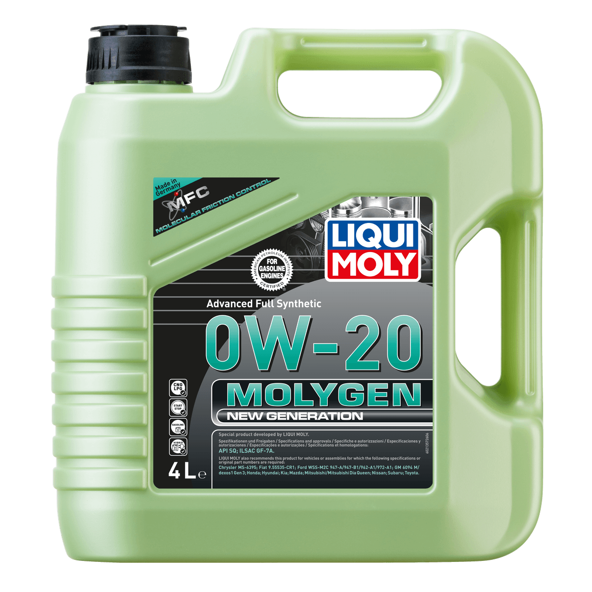 Aceite Para Motor Liqui Moly 0W20 Molygen 4 Litros