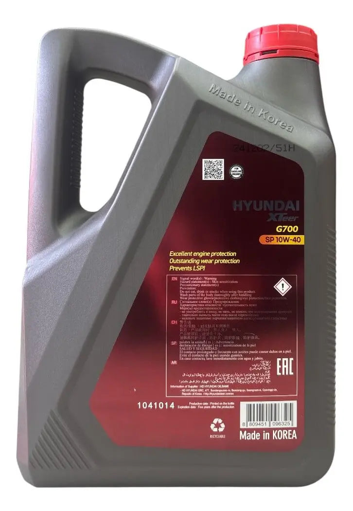 Aceite Motor 10W40 4 Litros Xteer API SP Xteer