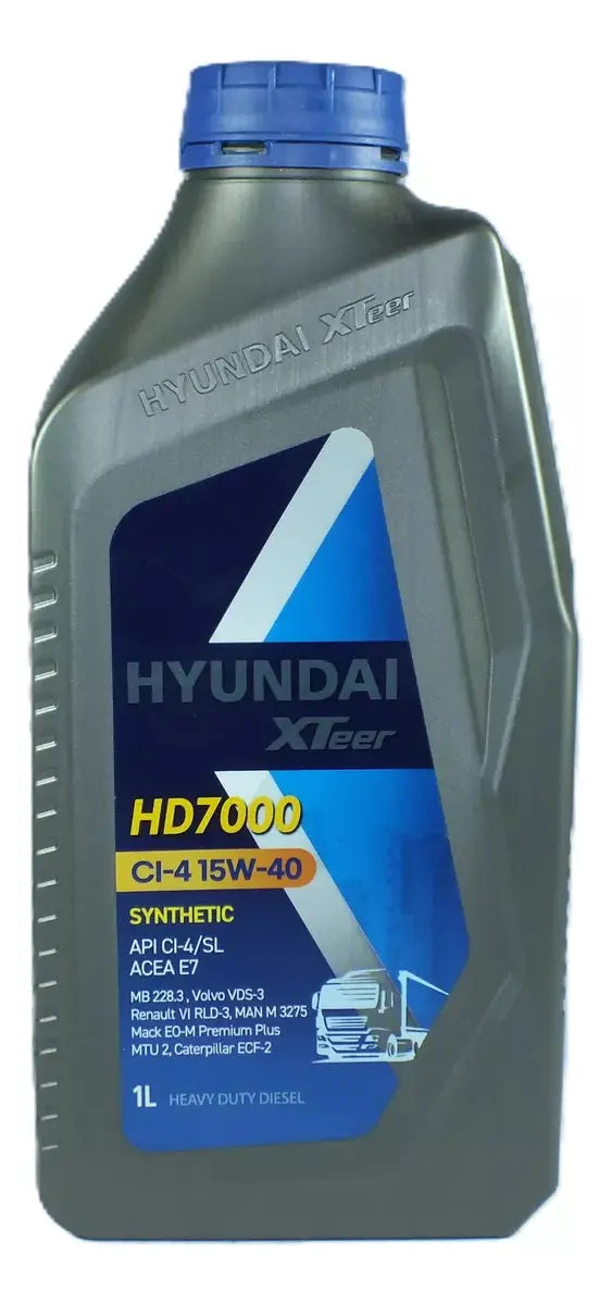 Aceite Para Motor Hyundai 15W40 HD7000 API CI-4/SL ACEA E7 1 Litro