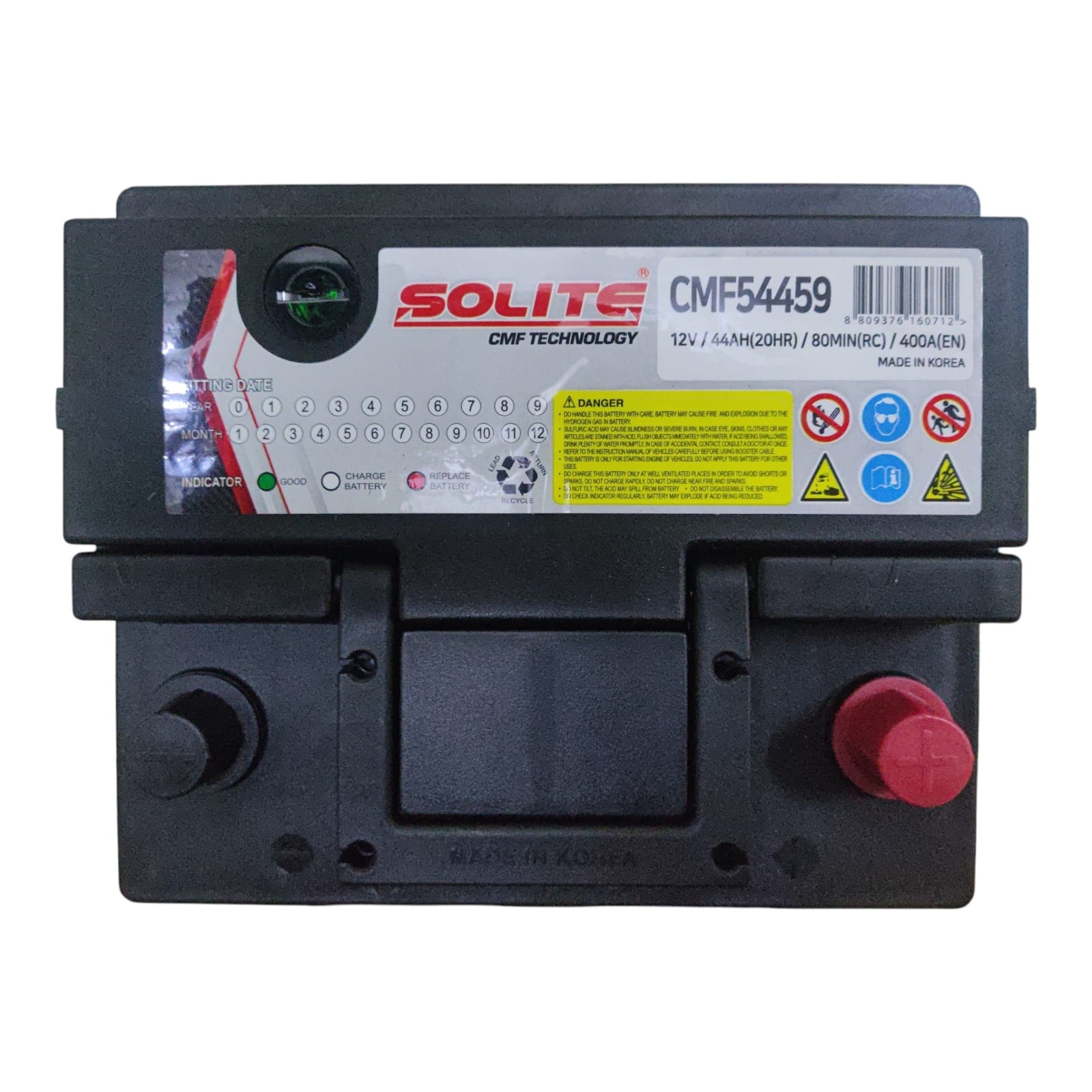 BATERIA 44AH CCA 400 (- +) KIA CERATO KIA 04/07  POP 1.1 SOLITE