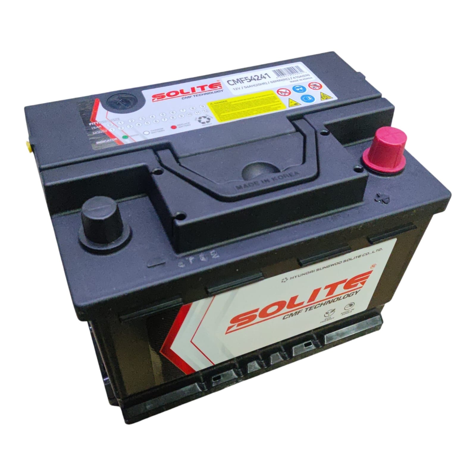 BATERIA 54AH 55AM CCA 410 (- +) ACCENT 94/2011 RIO JB RIO 3-4-5 /19  SOLITE