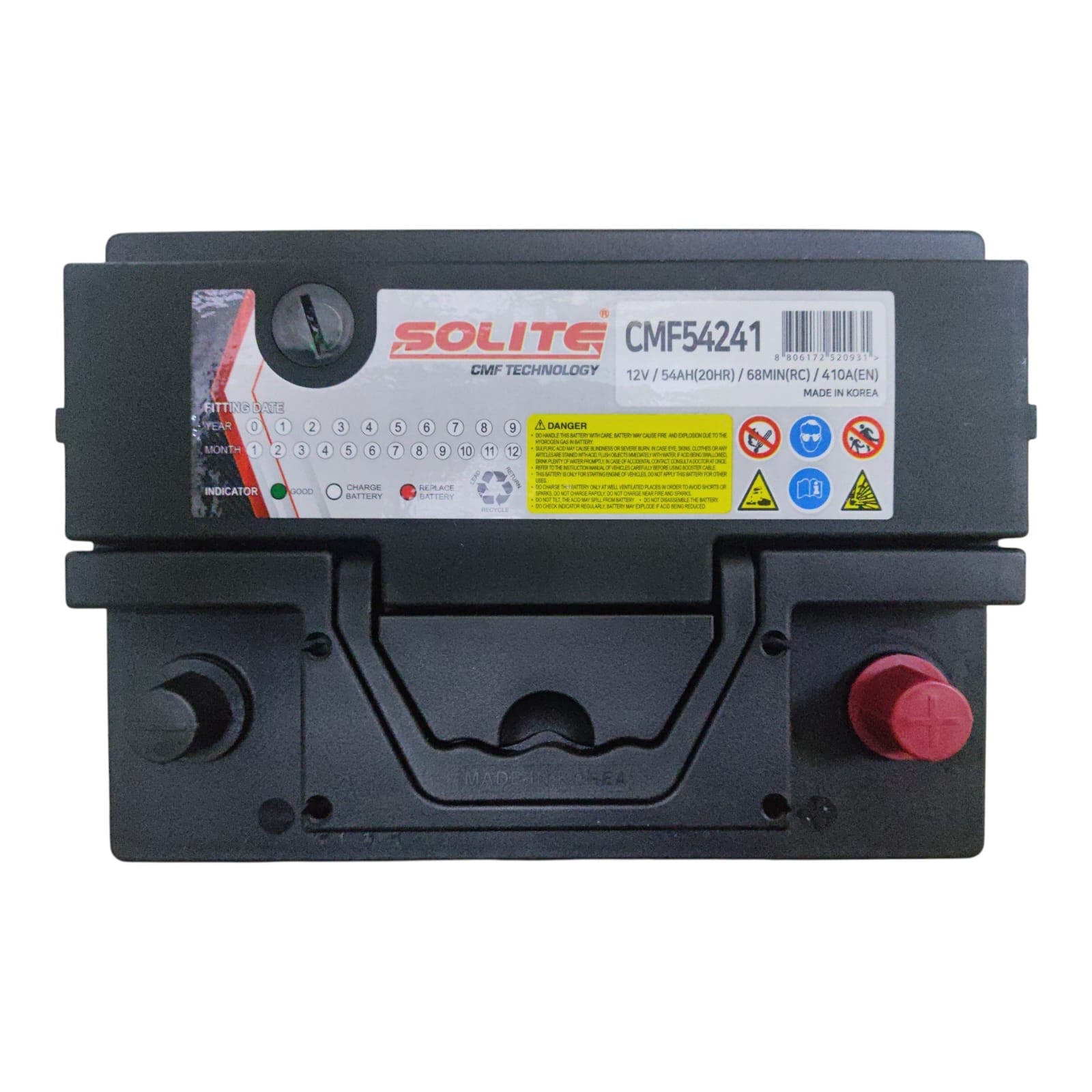 BATERIA 54AH 55AM CCA 410 (- +) ACCENT 94/2011 RIO JB RIO 3-4-5 /19  SOLITE