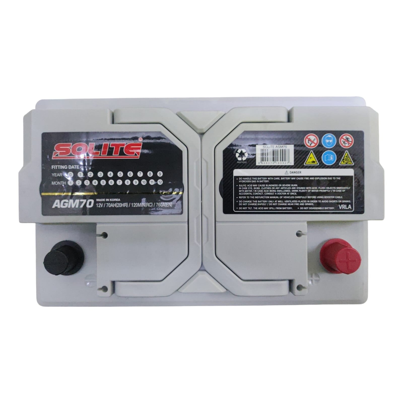 BATERIA STAR STOP 70 AH CCA760 (- +) L275 - AN174 - AL 189 SOLITE