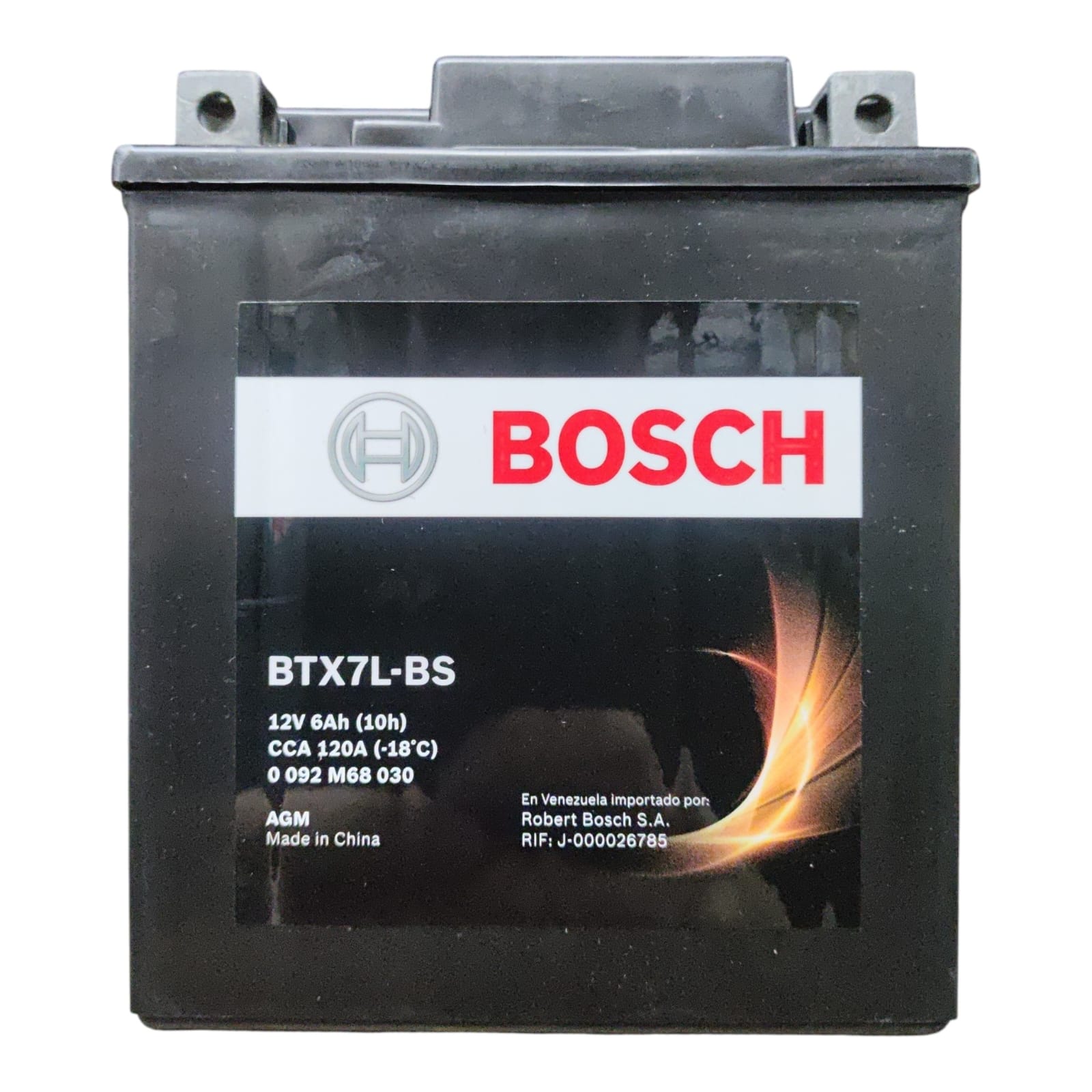 BATERIA PARA MOTO 6AH CCA120 (- +) L 113 - AN 70 - AL 130 BOSCH