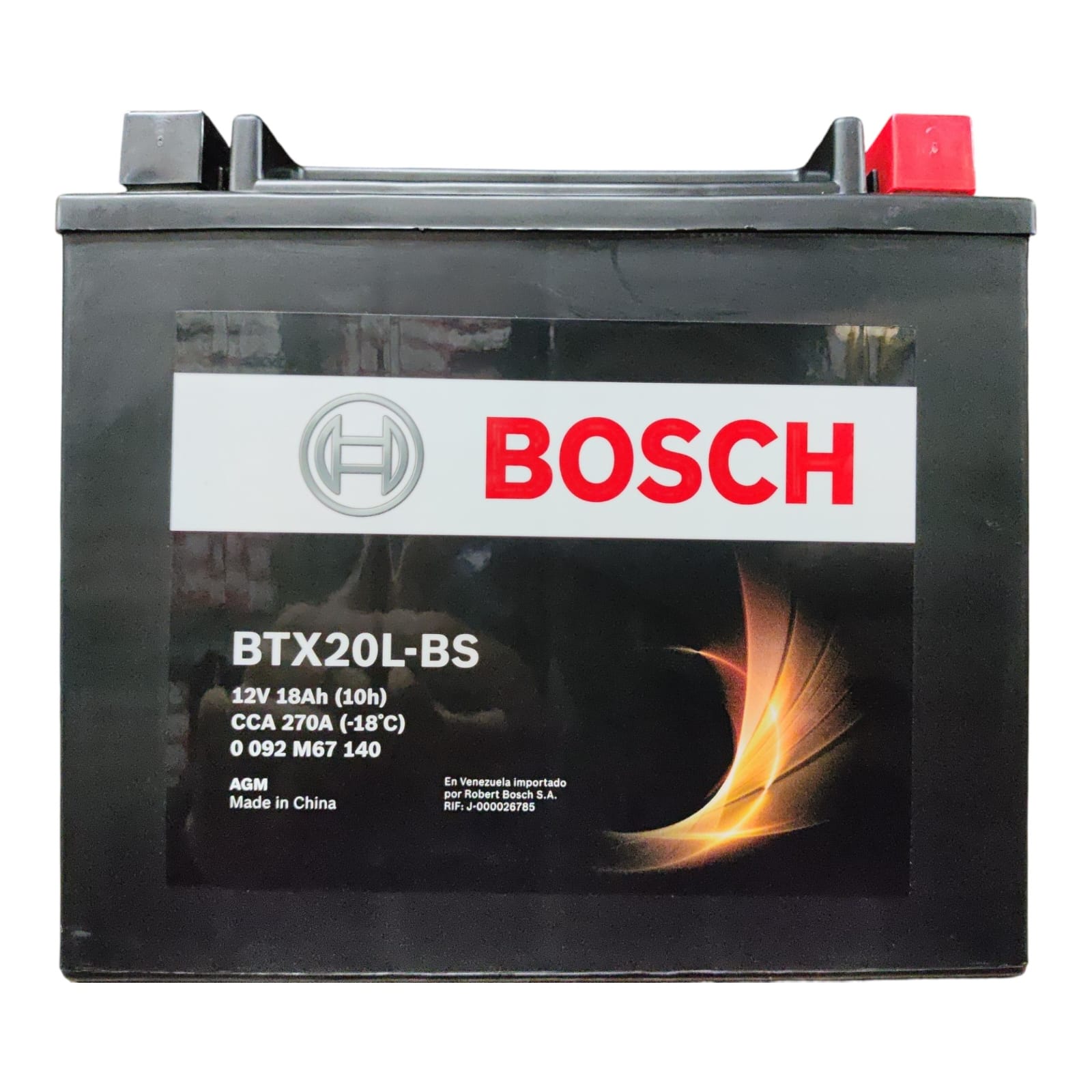 BATERIA PARA MOTO 18AH CCA270 (- +) L 175 - AN 87 -AL 155 BOSCH