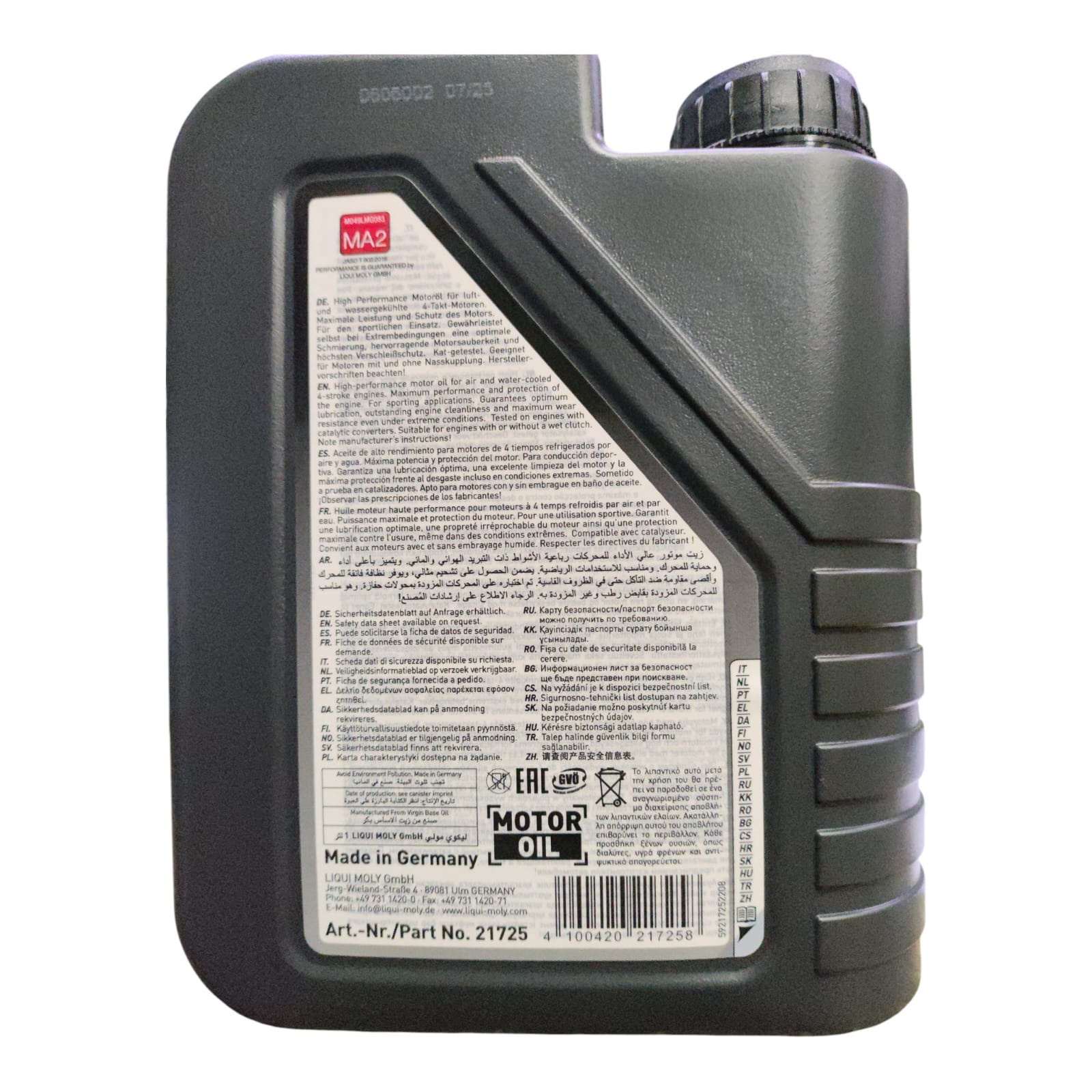 Aceite para Moto Liqui Moly 10W50 Street 1 Litro